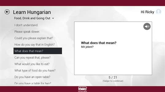 Learn Hungarian via videos by GoLearningBus screenshot 7