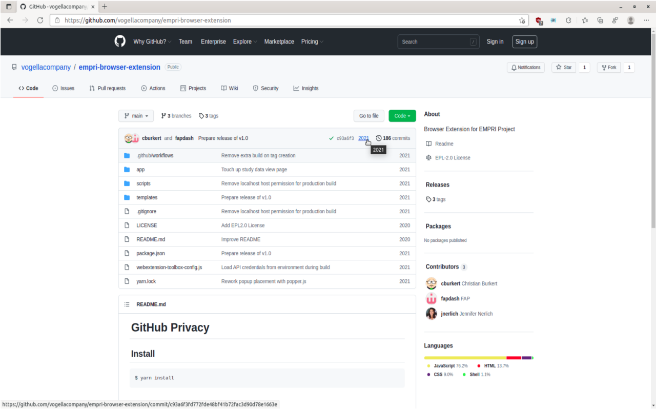 GitHub Timestamp Privacy