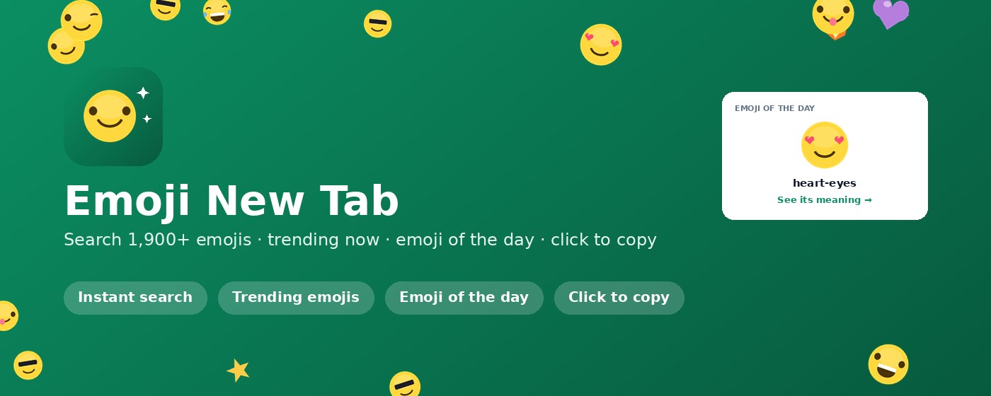 Emoji New Tab — Search, Trending & Emoji of the Day