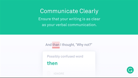 Grammarly for Microsoft Edge Screenshot