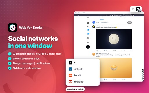Web for Social: Social Apps in One Window