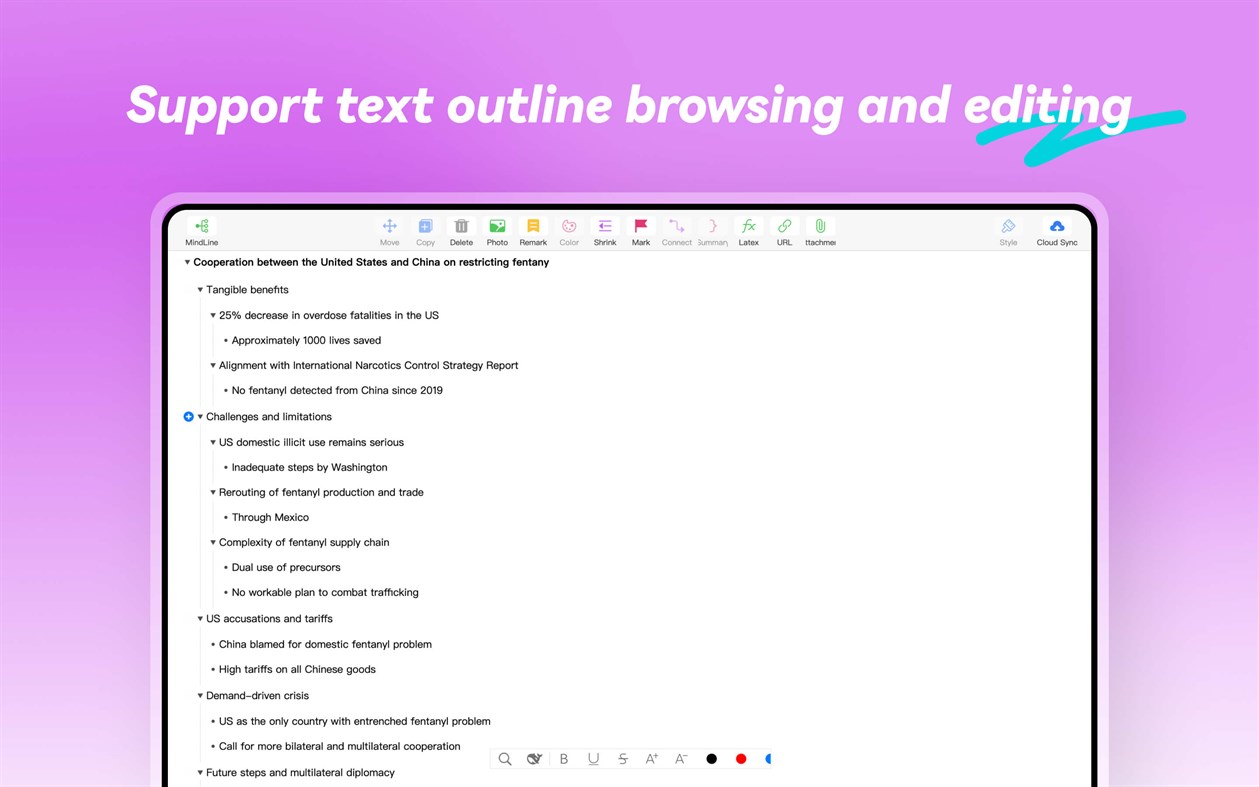 #5. MindLine Mind Map (Windows) 来自: Zhanhui Chen
