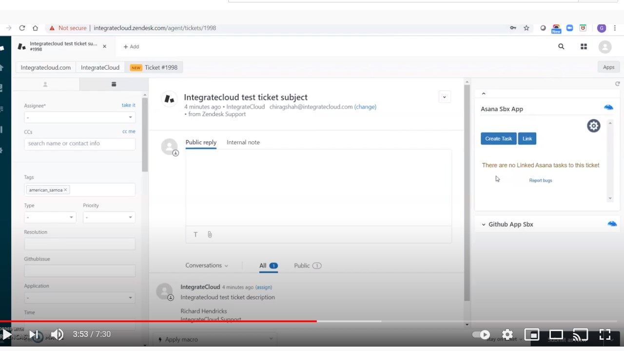 Snapshot 1 of Zendesk Asana Connector