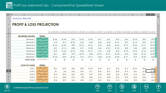 ComponentOne Spreadsheet Viewer screenshot 8