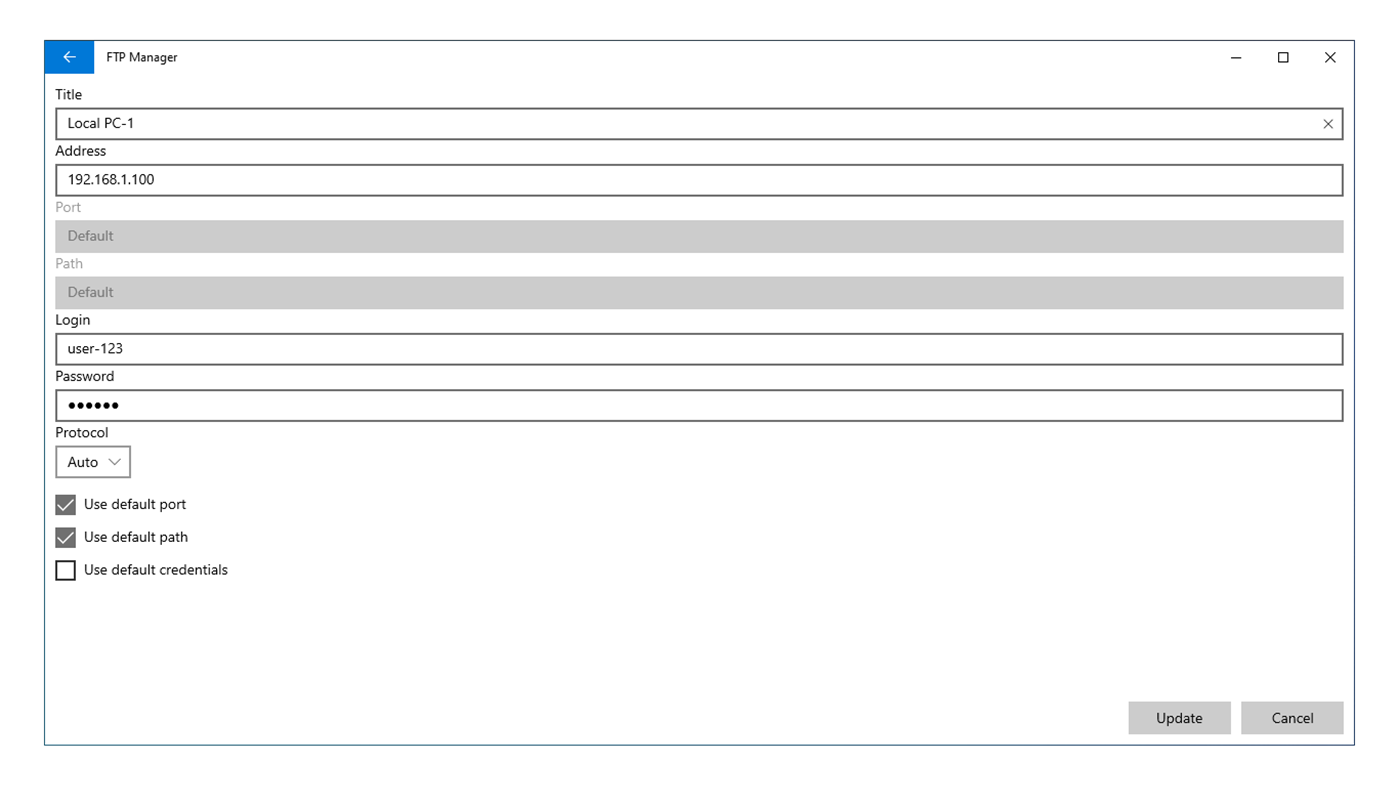 #7. FTP Manager (Windows) Podle: Sergey-2025