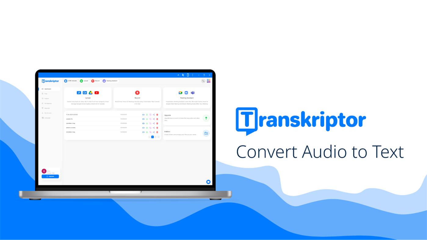 #1. Transkriptor (Windows) 由: Transkriptor