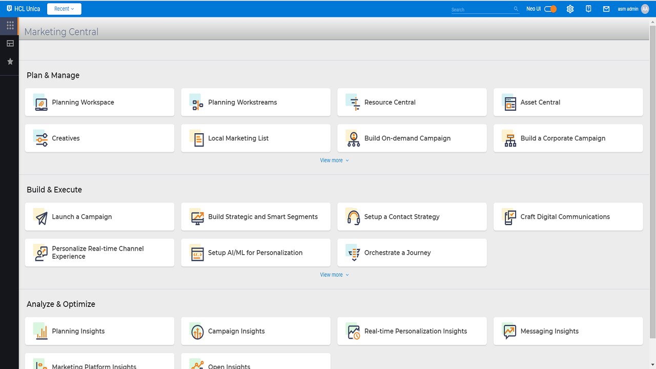 Snapshot 2 of HCL Unica Marketing