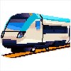 Trains Color by Number: Pixel Art, Sandbox Coloring Book