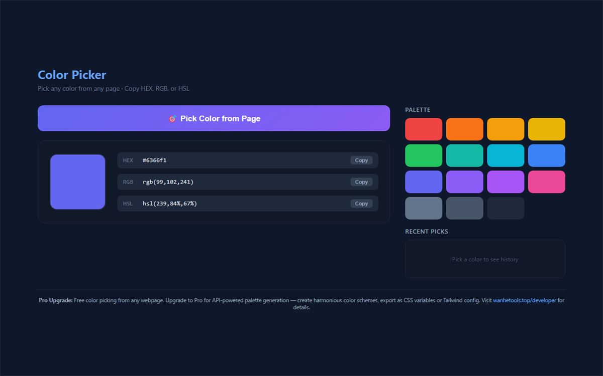 Color Picker - Eyedropper & Palette