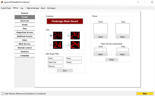 Eguasoft Basketball Scoreboard screenshot 3