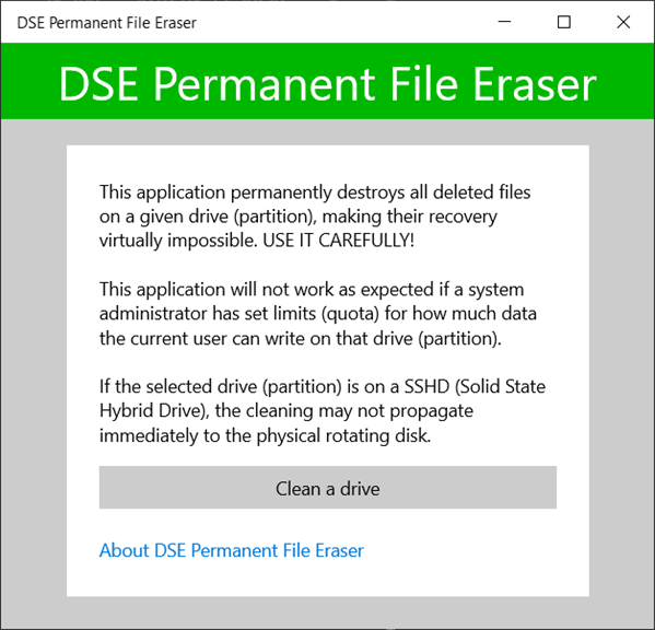 DSE Permanent File Eraser Microsoft Apps