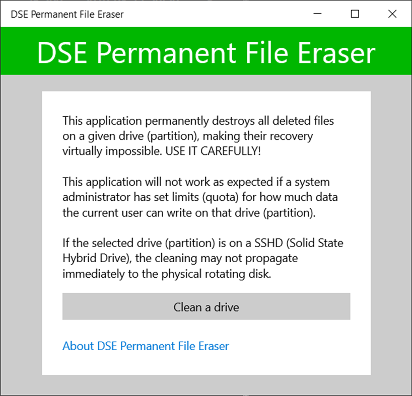 #1. DSE Permanent File Eraser (Windows) 由: Data Safety Expert