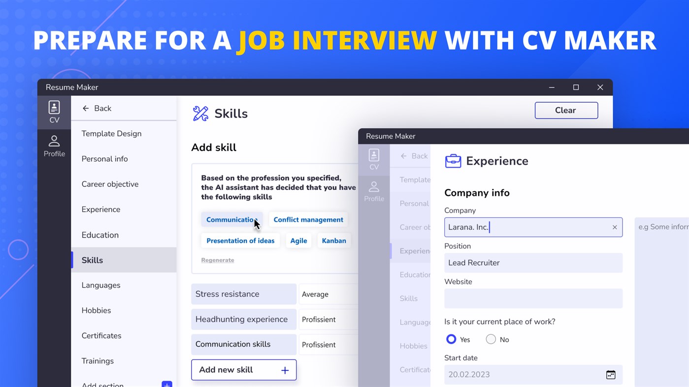 #2. CV Templates - Paper Writing For Job Search (Windows) By: Simpledio LLP