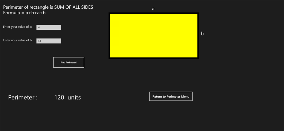 Easy Area and Perimeter Calculator (Windows) Ved: Clarence Chng En Wei