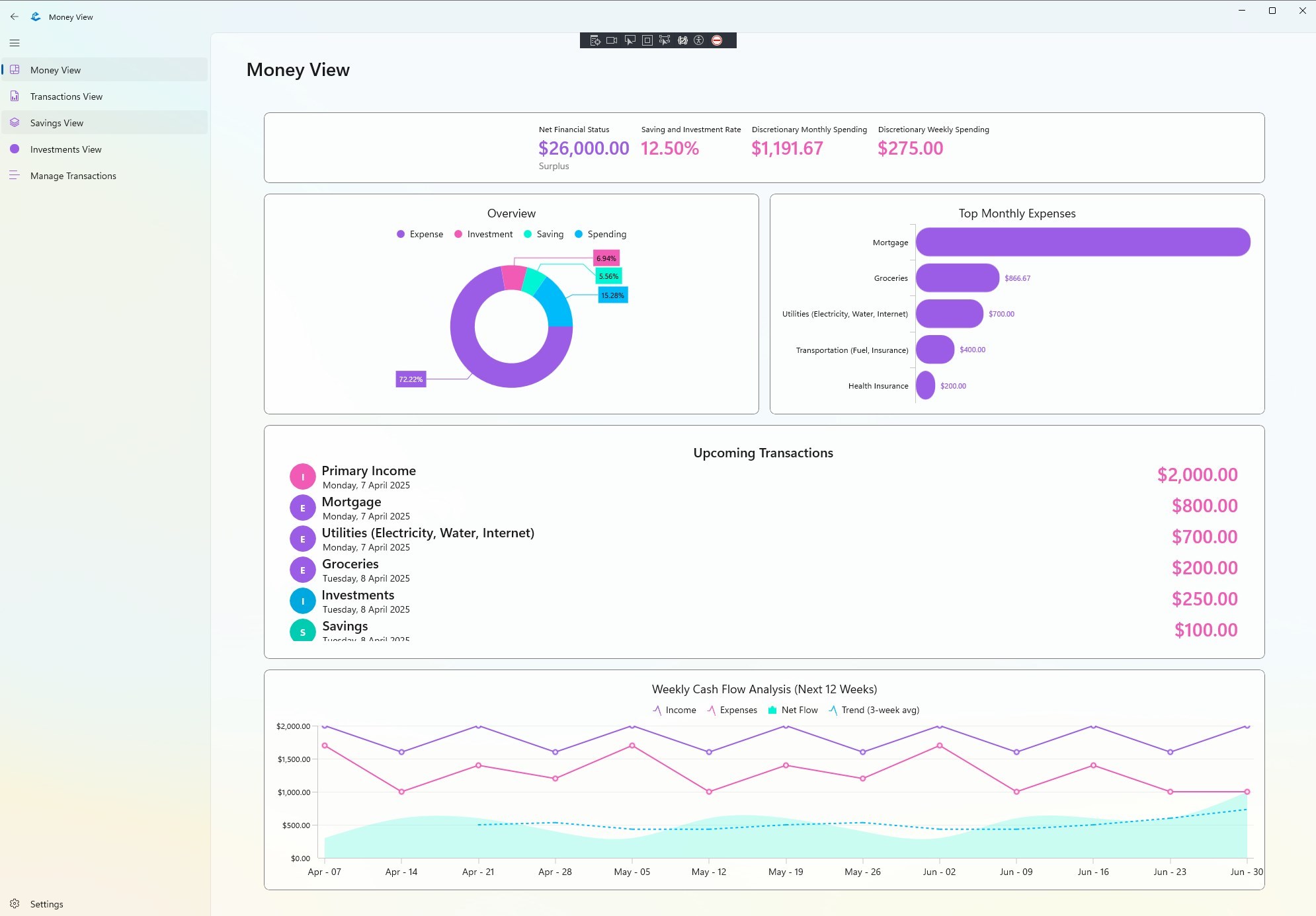 Expense Viewer screenshot