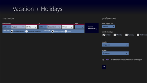 Vacation + Holidays Screenshots 2