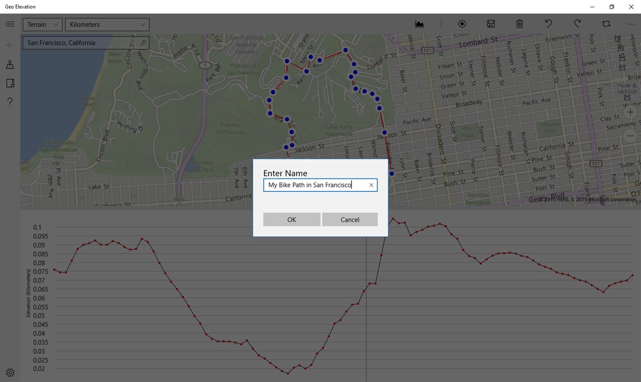 #3. Geo Elevation: Map Elevation Chart Creator (Windows) Tekijänä: ObjectGraph