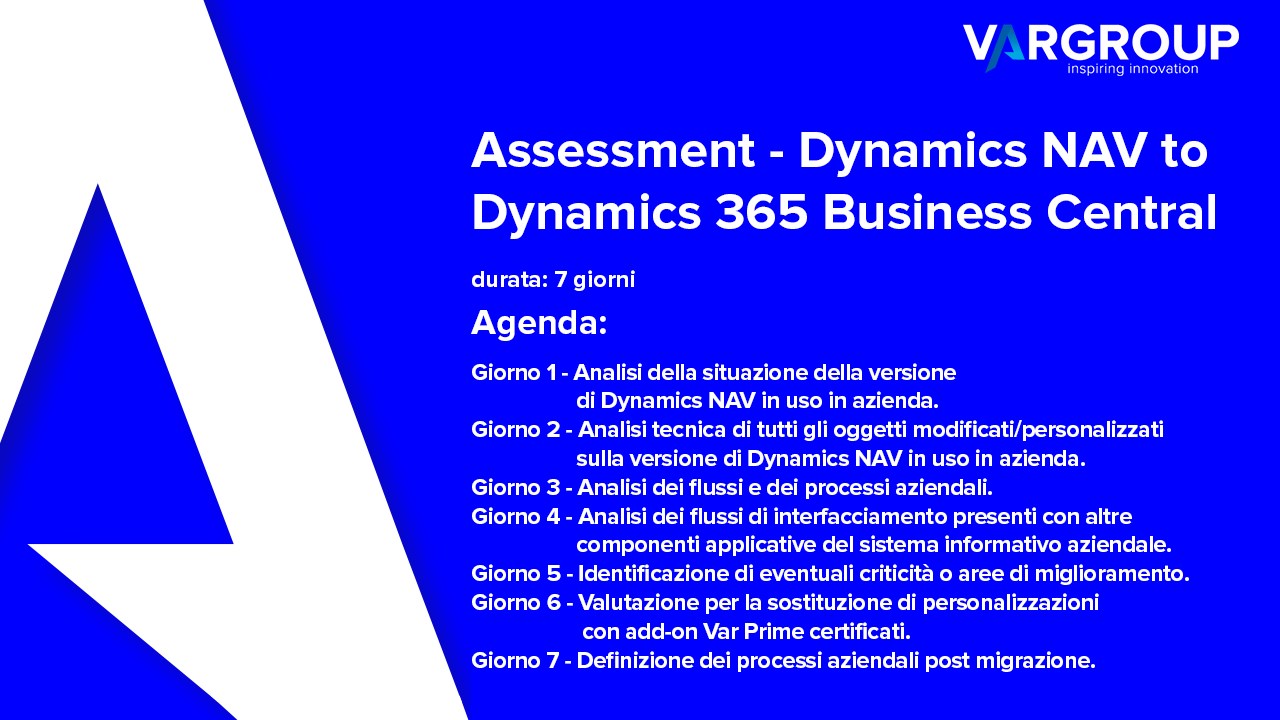 Snapshot 2 of NAV to Dynamics 365 Business Central: 7 days asses