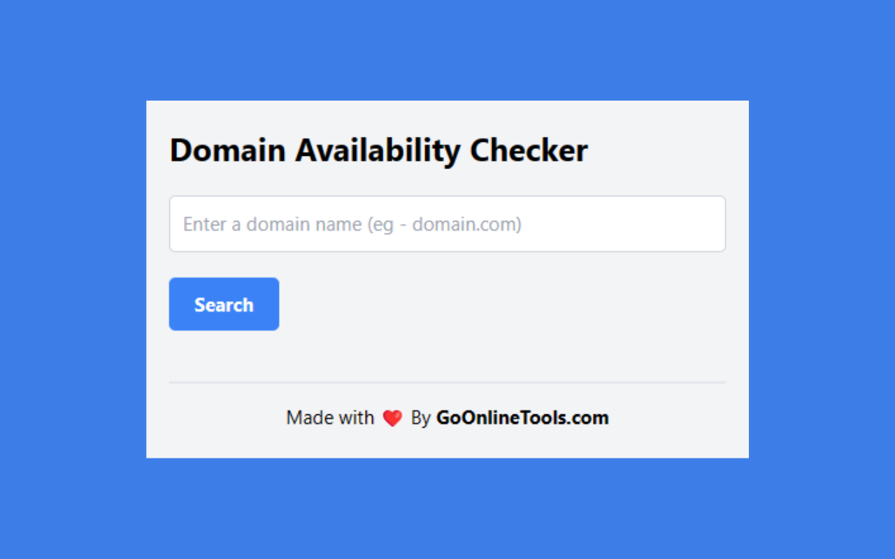 Domain Availability Checker