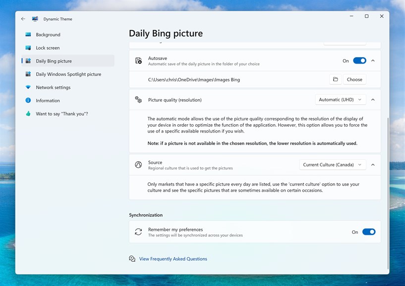 Use Wallpaper from Windows 8 Bing App as Lock Screen