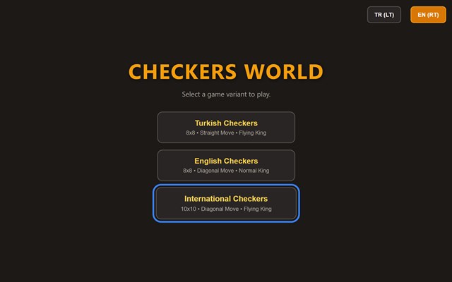 Checkers World screenshot 1