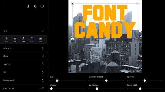 Font Candy Typography Photo Editor PC Download Free