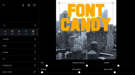 Font Candy - Typography Photo Editor screenshot 3