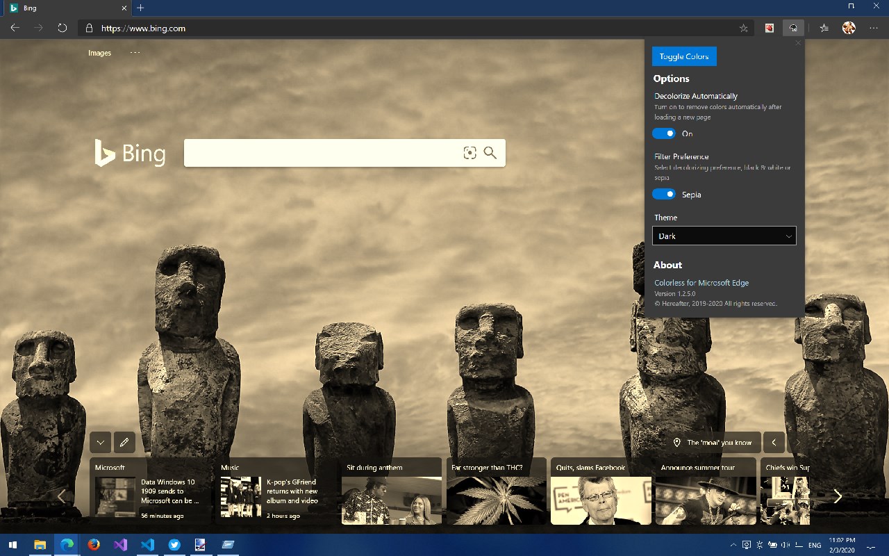 Colorless for Microsoft Edge