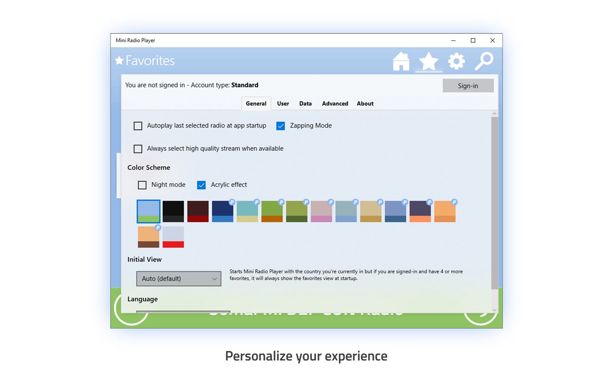 #5. Mini Radio Player (Windows) Podle: Mini Radio Player