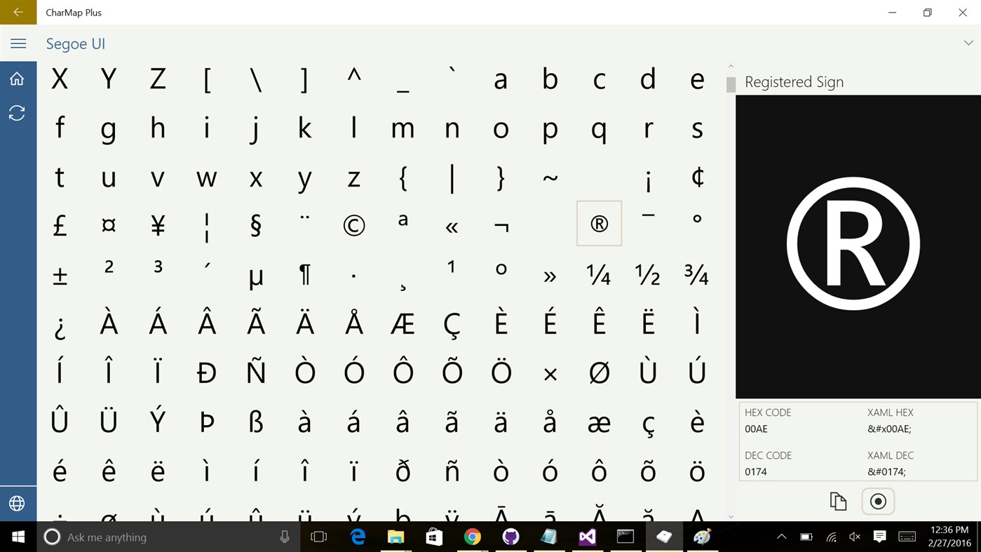 #5. CharMap Plus (Windows) Por: Nuology