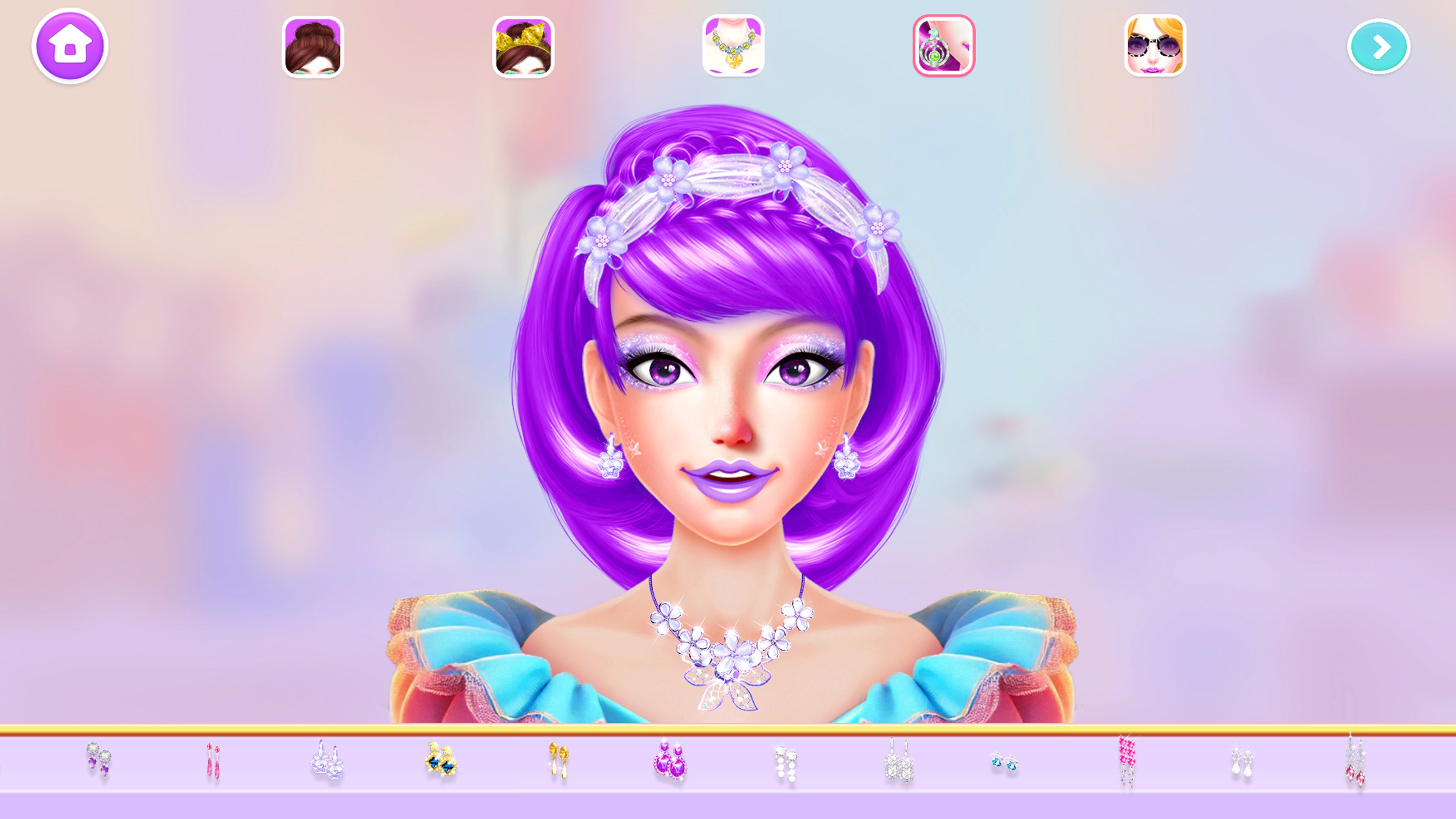 open lace back dress Princess Fashion Makeup and Dress Up Games main image 1