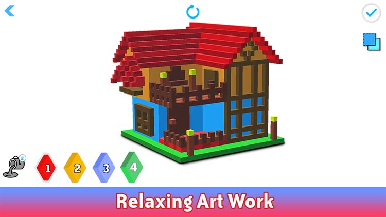 【图】Modern Houses 3D Color by Number – Voxel Coloring(截图3)
