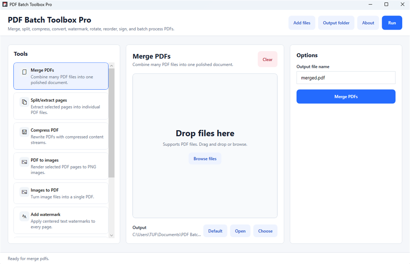PDF Batch Toolbox Pro screenshot 1