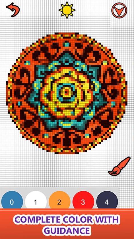 Mandala Color by Number Sandbox Coloring Pages for
