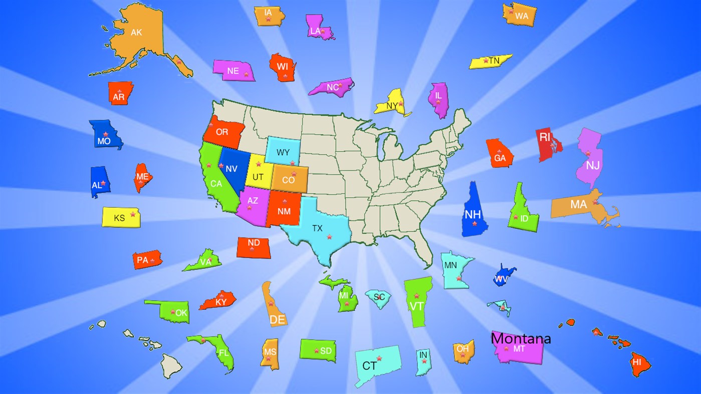 #3. United States Puzzle Map (Windows) Podle: lelesoft