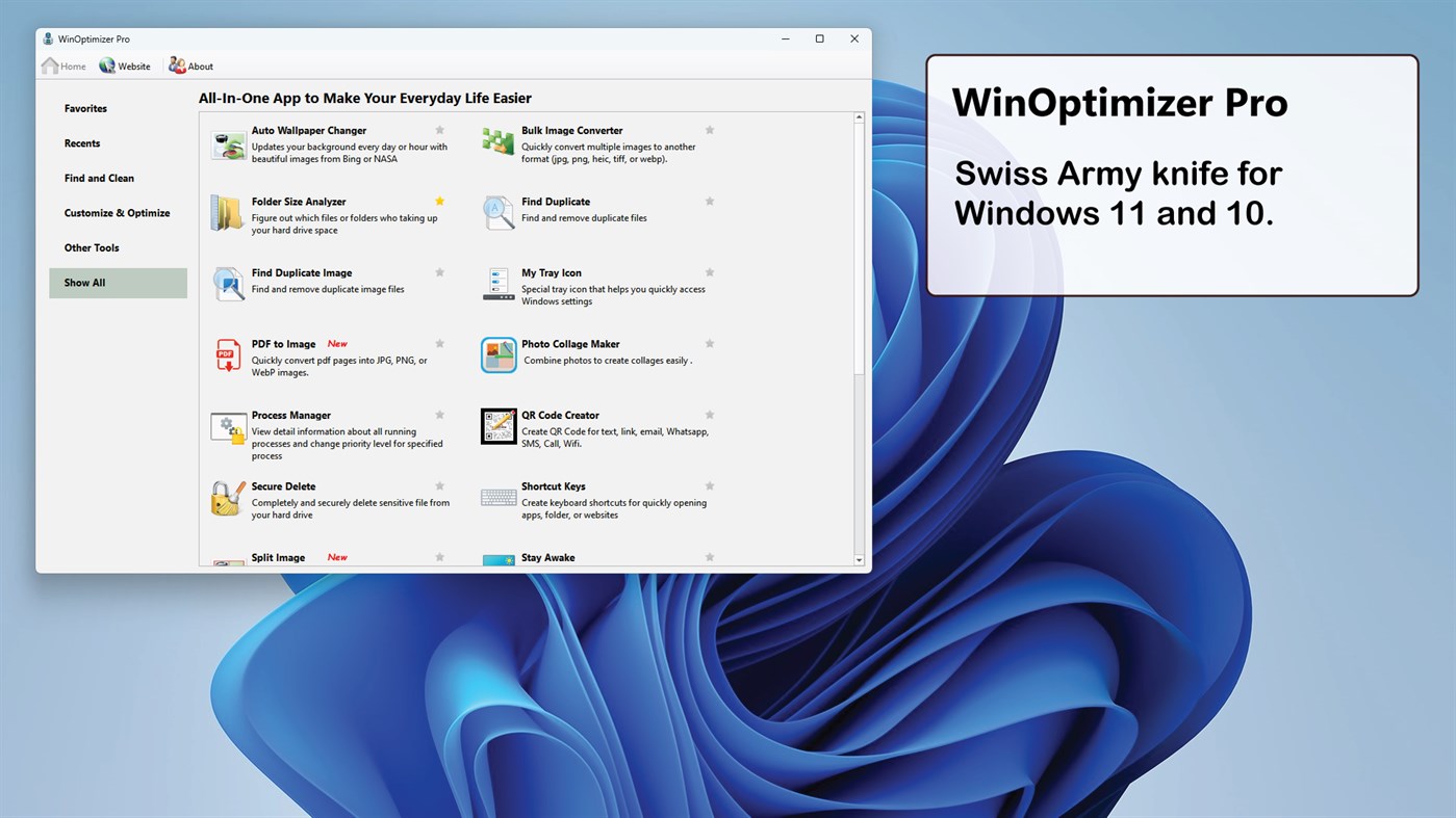 #1. WinOptimizer Pro – Windows Tweaker & Optimizer (Windows) Podle: TweakNow Software