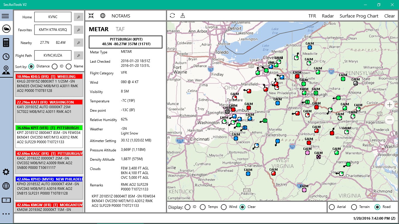 Adds metars tafs