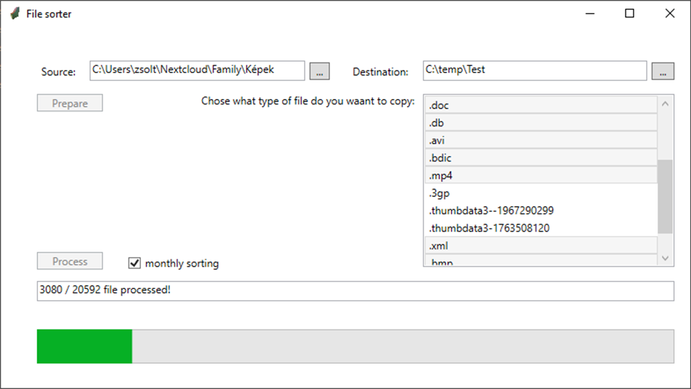 #3. File & picture sorter (Windows) 由: Kecsi