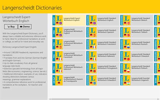 Langenscheidt Dictionaries screenshot 2