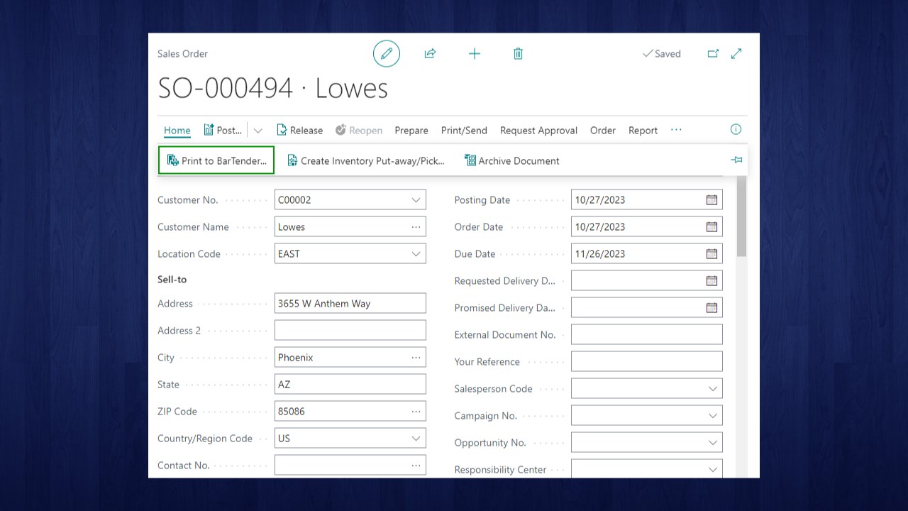 Snapshot 4 of BarTender Integration