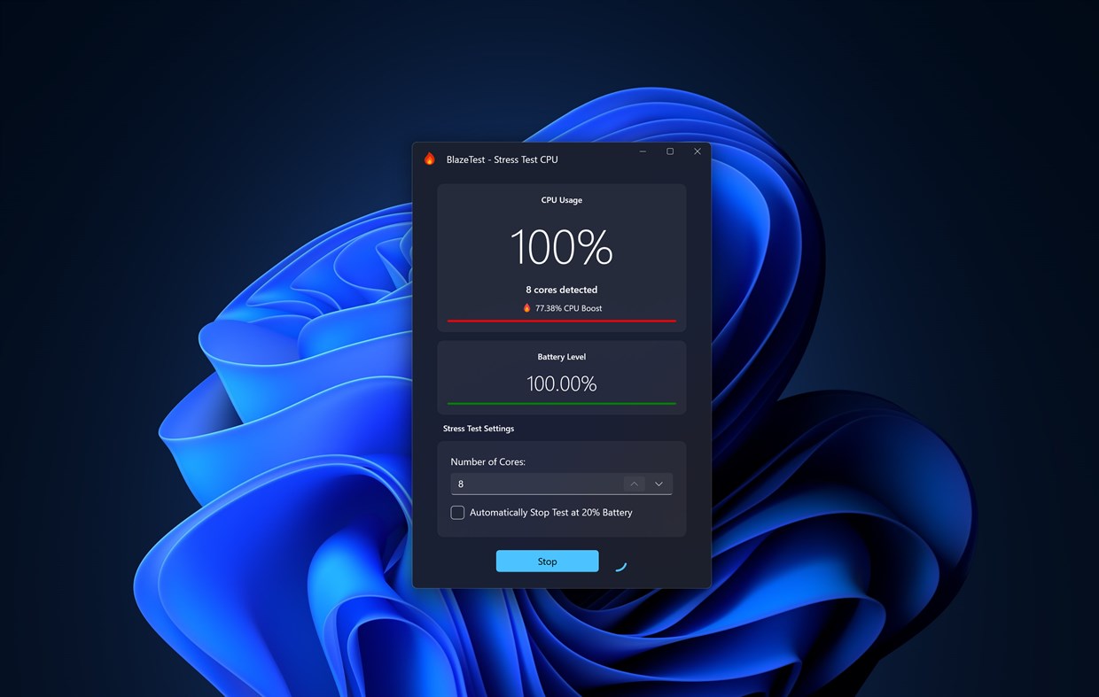 #2. Blaze CPU Stress Test (Windows) Oleh: EvlarSoft LLC