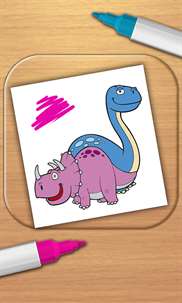 Paint dinosaurs for children. Dinosaurs game screenshot 1