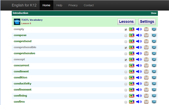 TOEFL Vocabulary Lesson screenshot 2