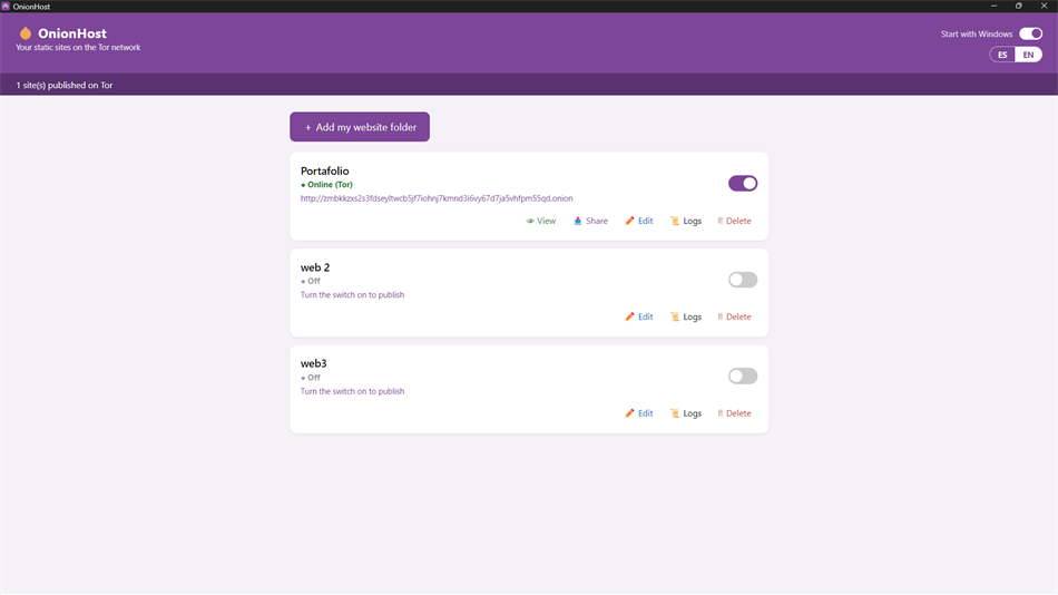 OnionHost (Windows) Von: Jhonsu777