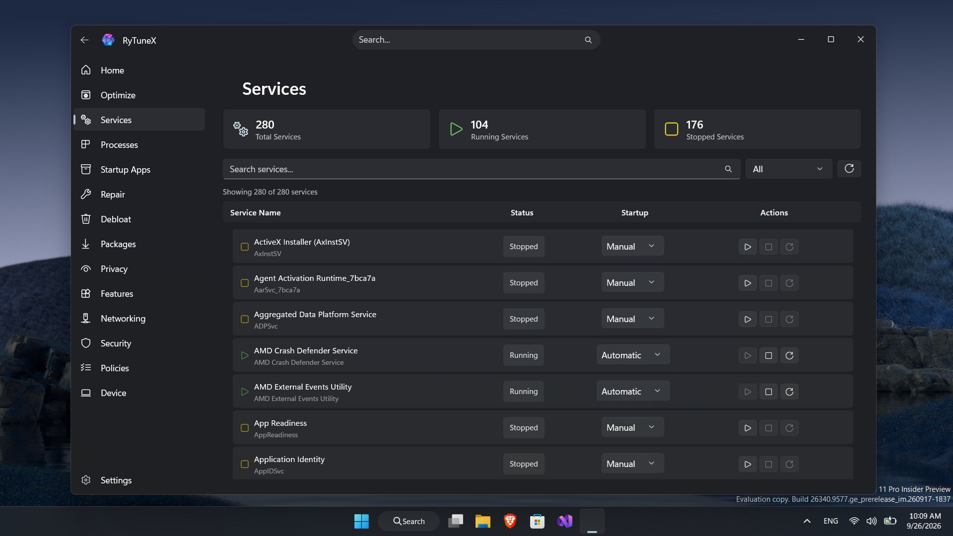 RyTuneX screenshot