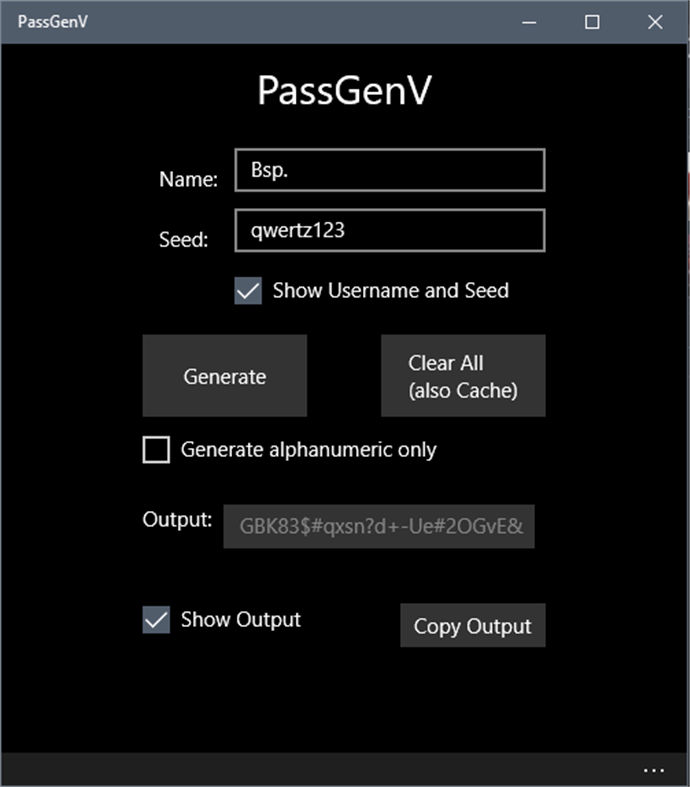 #3. PassGenV (Windows) 由: Vincenz Eigebrecht