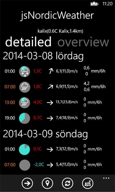 jsNordicWeather Screenshots 2
