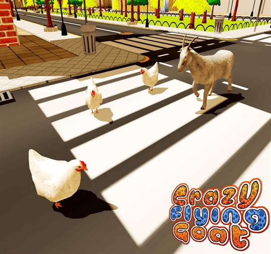 Crazy Flying Goat Simulator 3D screenshot 2
