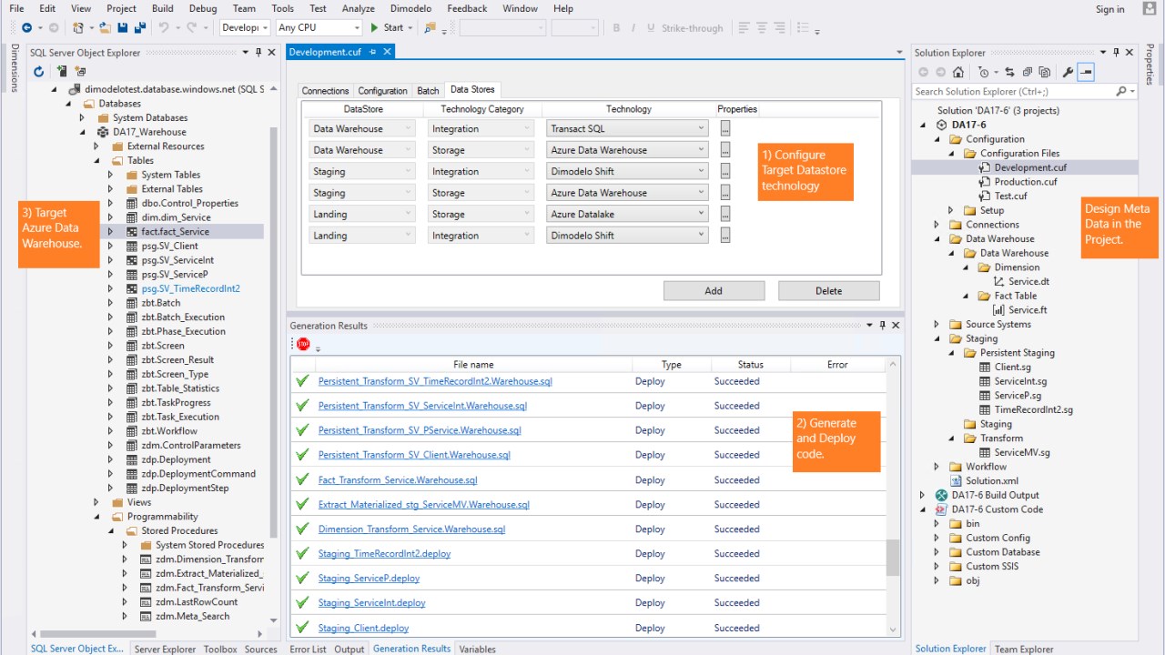 Snapshot 2 of Dimodelo Data Warehouse Studio