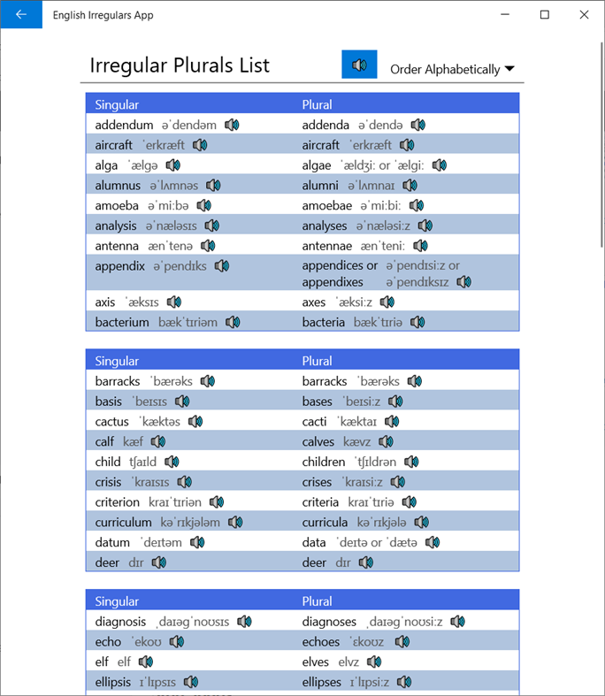 #7. English Irregular Verbs and Plurals (Windows) Με: Simple Programs